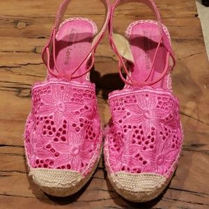 Jacques Levine Pink Espadrilles